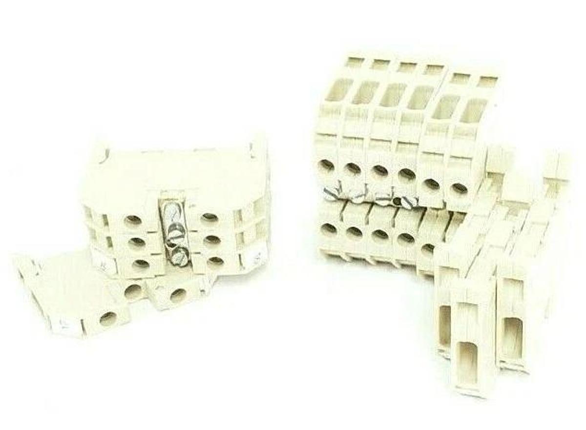 Used LOT OF 13 SIEMENS 8WA1011-1DF11 TERMINAL BLOCKS 24A 800VAC 8WA10111DF11