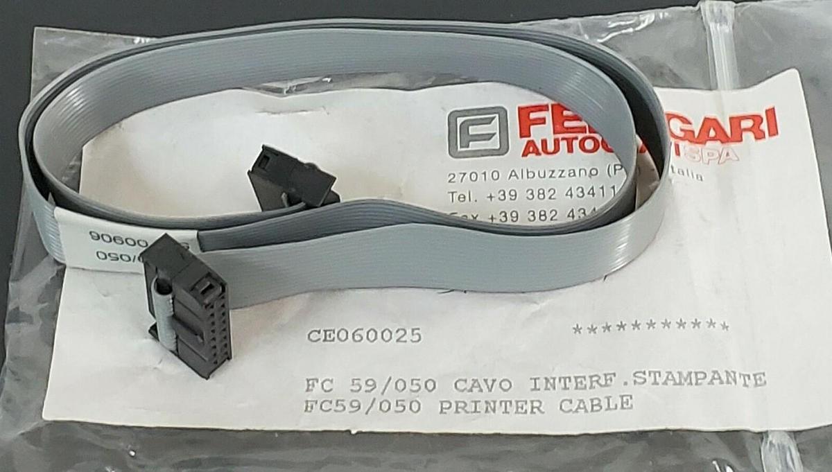 Used NEW FEDEGARI AUTOCLAVI SPA CE060025 PRINTER CABLE FC59/050, SB80763