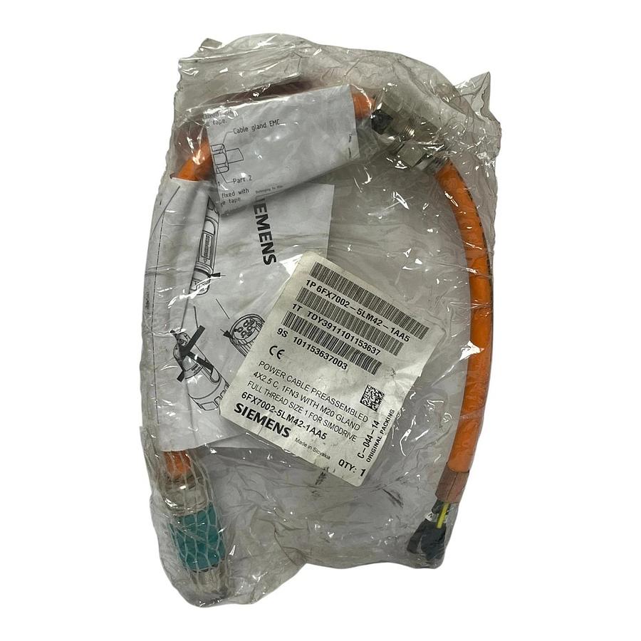 Used Siemens 6FX7002-5LM42-1AA5 SIMODRIVE Power Cable Motion-Connect 800PLUS New