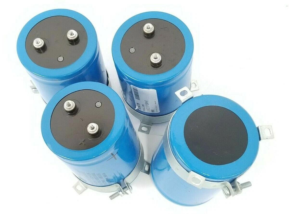 Used LOT OF 4 PHILIPS 3186GE152T450APA2 ELECTROLITIC CAPACITORS 1500 UF 450VDC 56699
