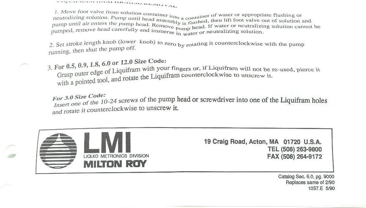 LOT OF 3 NEW LMI LUQUID METRONICS 27889 LIQUIFRAMS