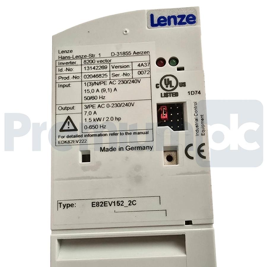 Lenze E82EV152K2C 8200 Vector Frequency Inverter 1.5kW 230V 1/3-Ph 13142269 NSMP