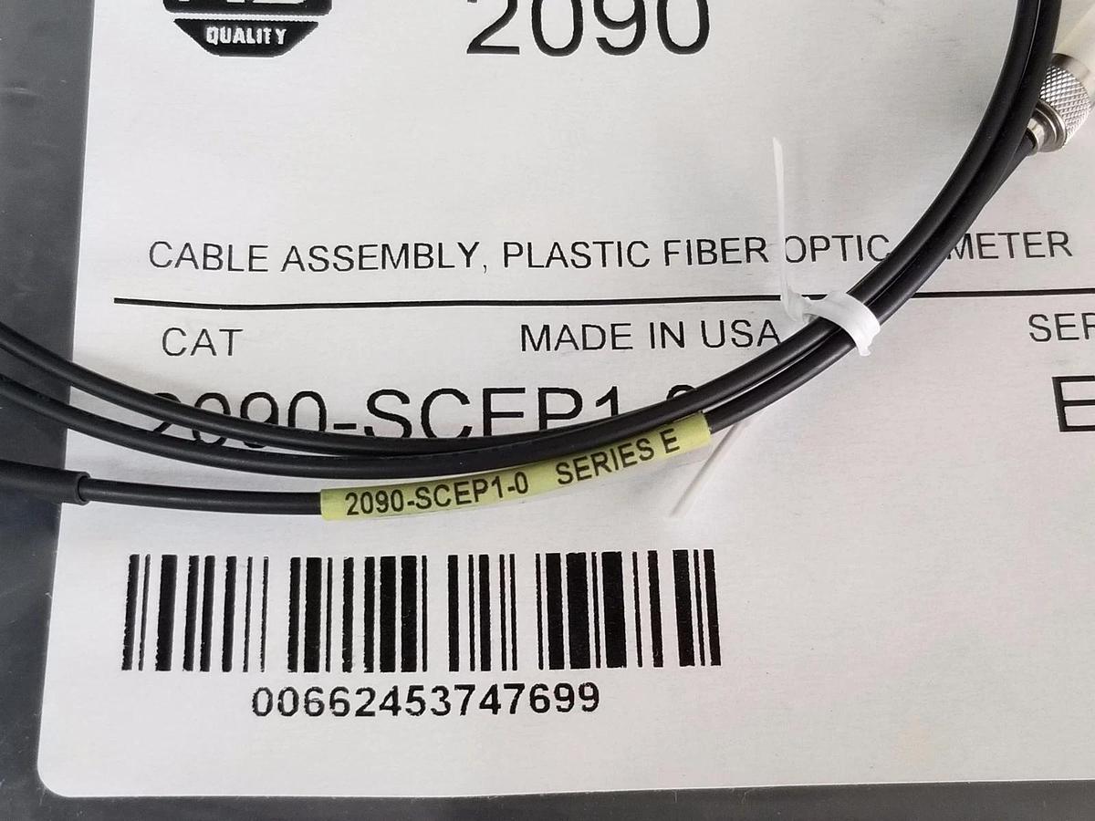 Used NEW ALLEN BRADLEY 2090-SCEP1-0 FIBER OPTIC CABLE 2090SCEP10, SER. E