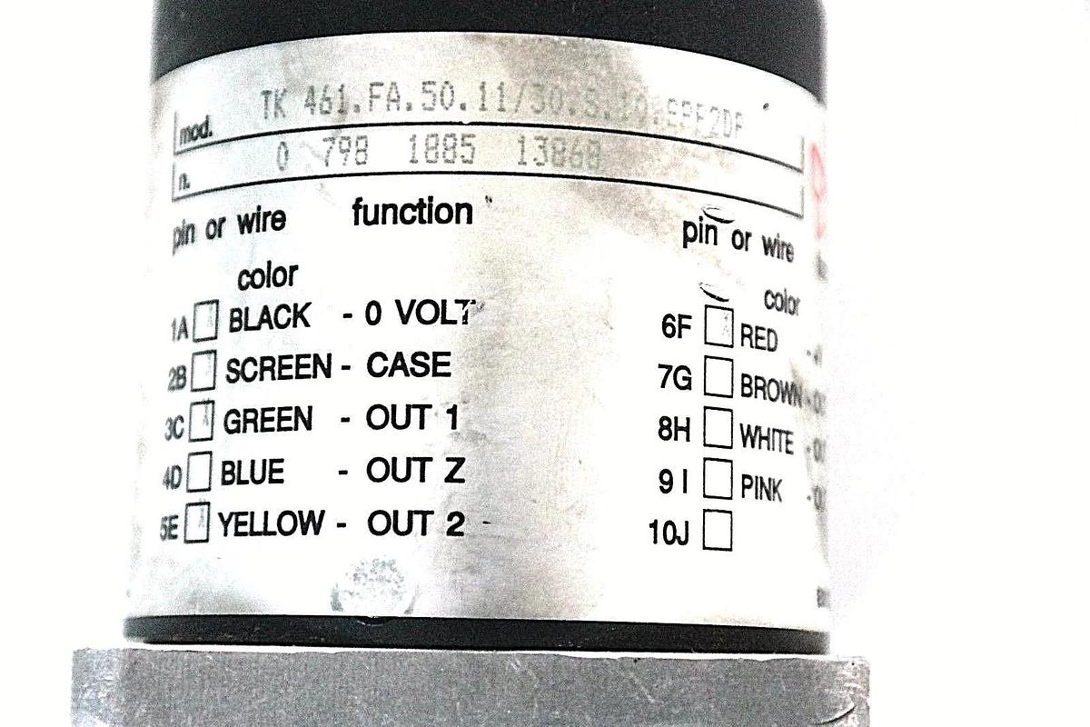 Used TEKEL TK 461.FA.50.11/30.S.10.SPP2DP ENCODER TK461FA5011/30S10SPP2DP