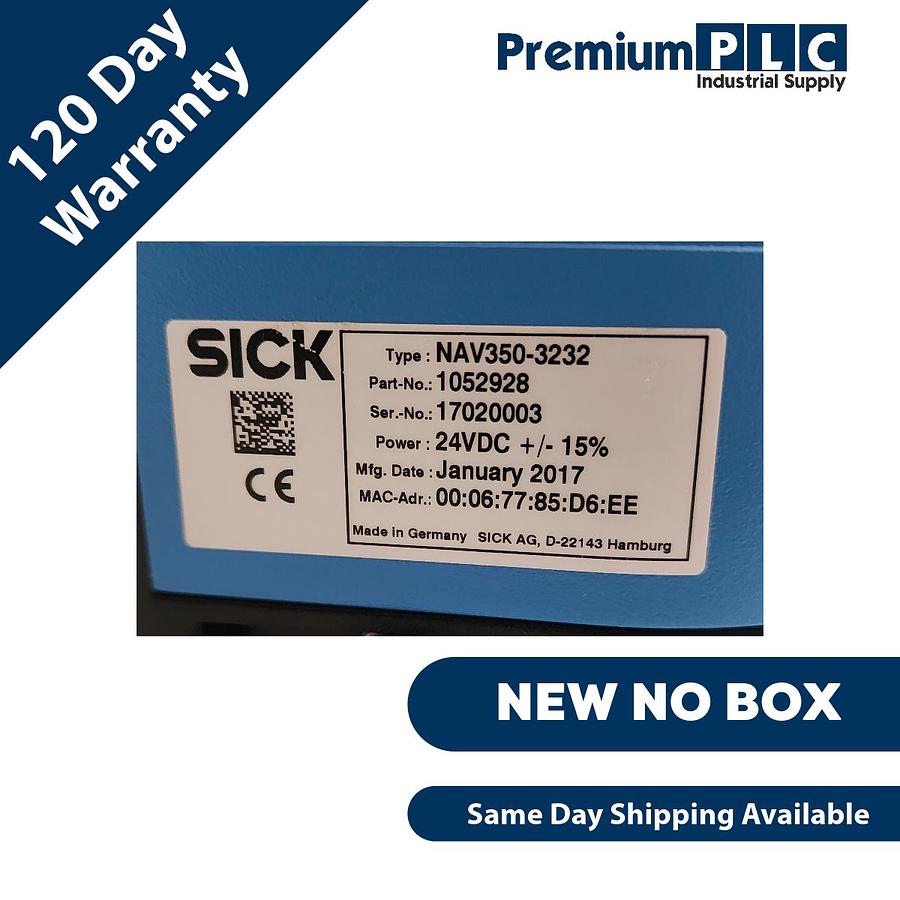 Used NEW SICK NAV350-3232 NAV3XX / INDOOR 2D LiDAR SENSOR NAV3503232 P/N 1052928