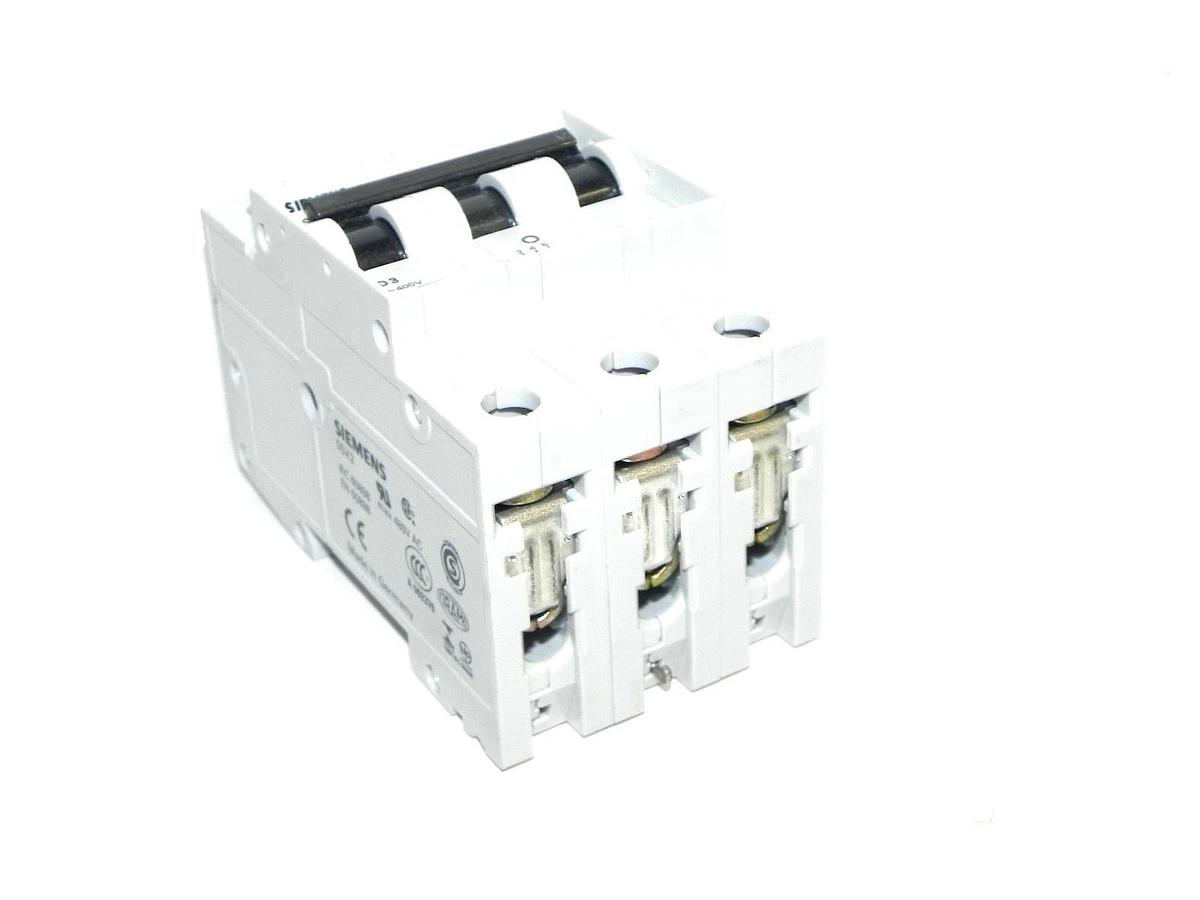 Used SIEMENS 5SX23 3POLE 3A 480V 3 PHASE CIRCUIT BREAKER MOTOR SWITCH 5SX23 D3