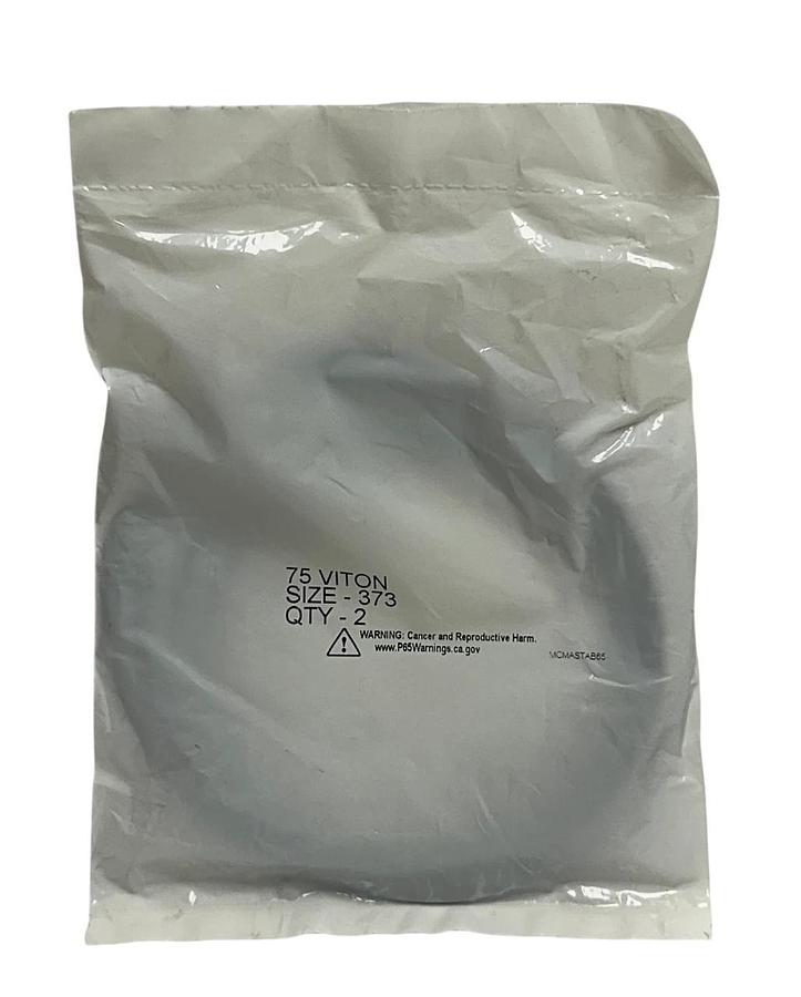 Used 2 TRELLEBORG MCMASTAB65 O-RINGS SIZE 373 VITON 75 OEM 9x9-3/8x3/16 BLACK NSFS