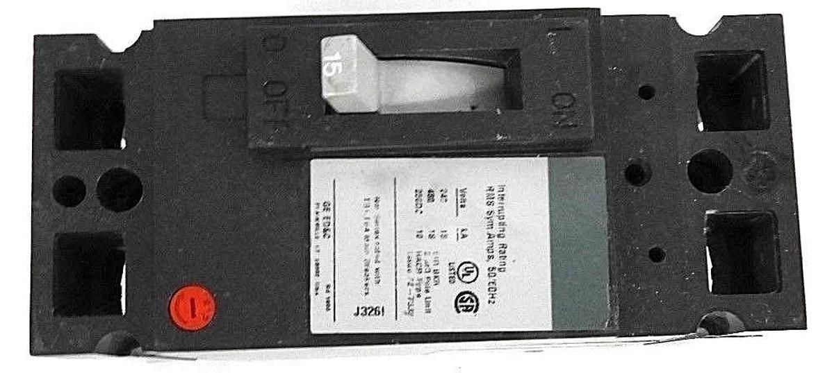 Used GENERAL ELECTRIC TEB122015 CIRCUIT BREAKER 15AMP 2POLE 240VAC