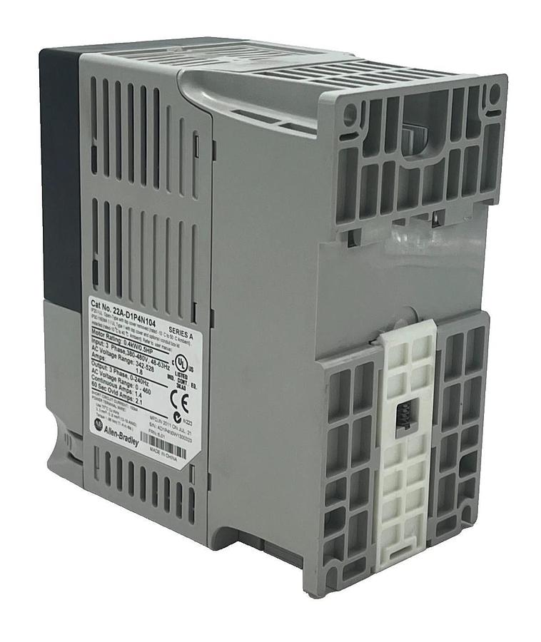 Used ALLEN-BRADLEY 22A-D1P4N104 PowerFlex 4 AC Drive 0.5HP 480V Ser A FRN 6.01