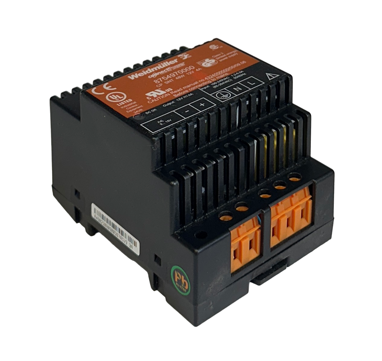 Used WEIDMULLER 8754970000 / CP SNT 48W 12V 4A connectPower POWER SUPPLY DIN NSNP