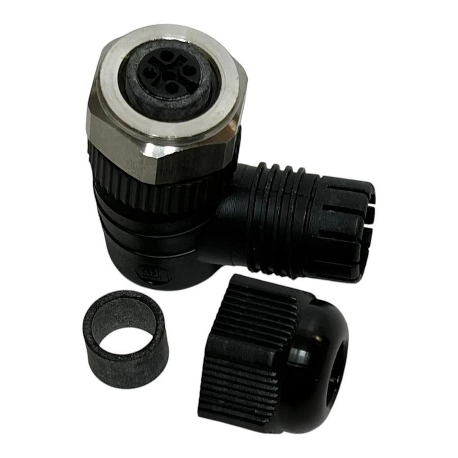 Lumberg RKCWN 4/9 M12 Right Angle 4-Pin Female Connectors 30545 - Lot of 7