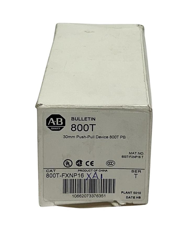 ALLEN BRADLEY 800T-FXNP16 /T BULLETIN 800T 30mm PUSH-PULL PUSH BUTTON OEM NSMP