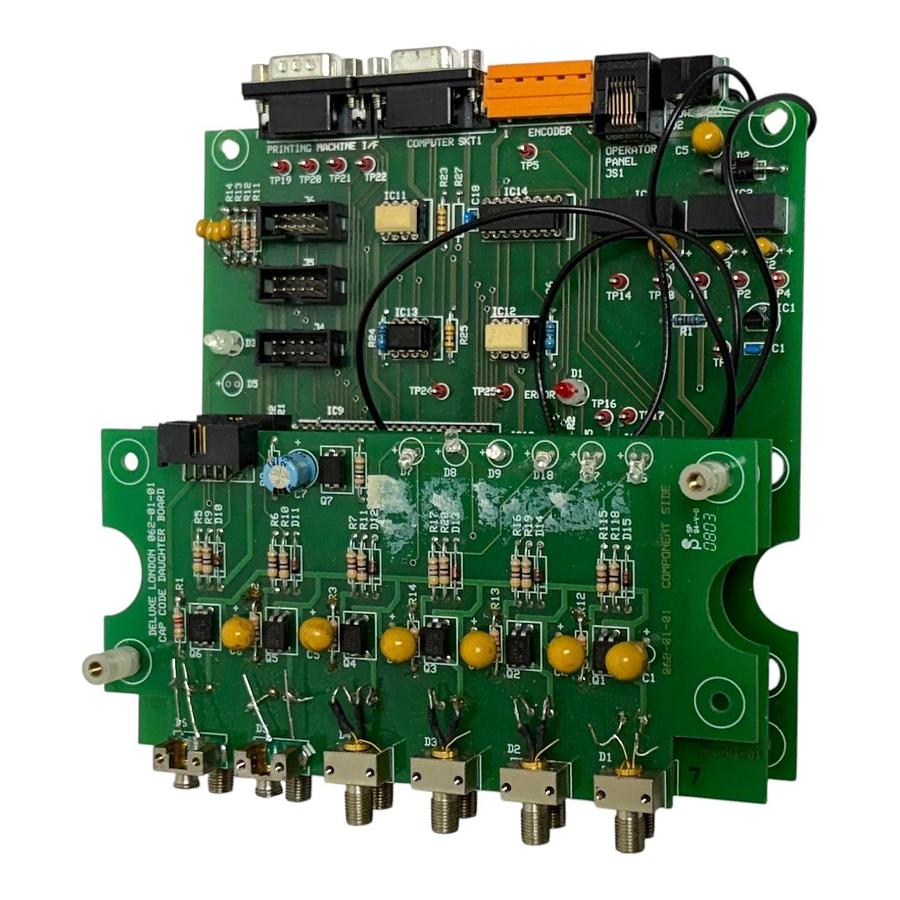 Used Deluxe London Cap Code Master Controller with Two 062-01-01 Daughter Boards