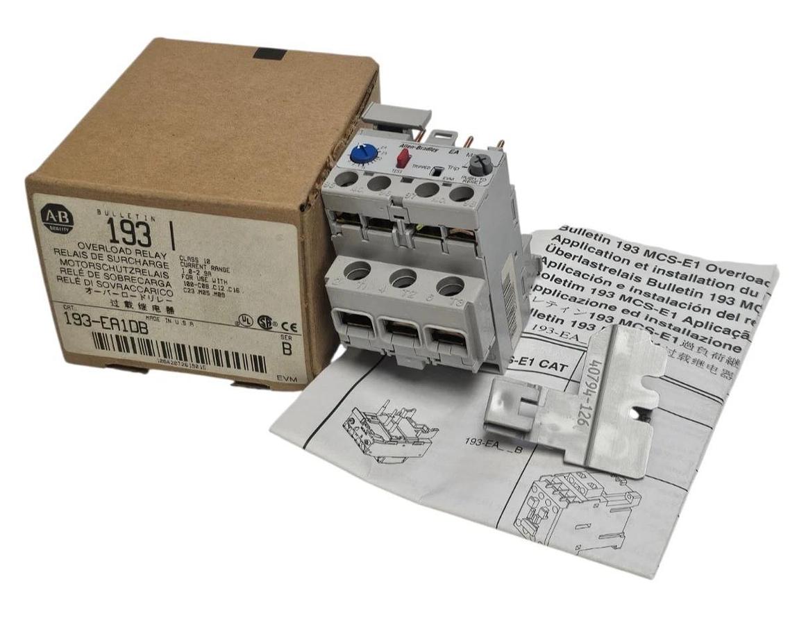 NIB ALLEN BRADLEY 193-EA1DB OVERLOAD RELAY 1.0-2.9 AMP 193EA1DB SER. B