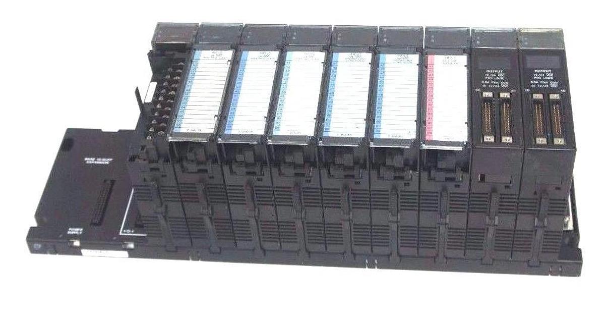 Used GE FANUC IC693CHS392H 10 SLOT RACK W/ IC693MDL645D IC693MDL645G IC693MDL646E