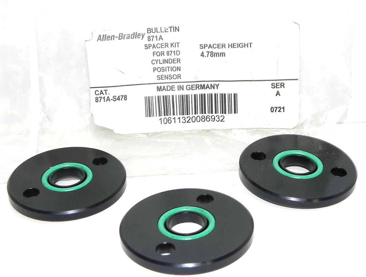 Used NEW ALLEN BRADLEY 871A-S478 SPACER KIT FOR 871D CYLINDER SER. A, 4.78MM HEIGHT