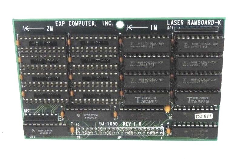 Used EXP COMPUTER INC. DJ-1050 REV. 1.0 LASER RAMBOARD-K