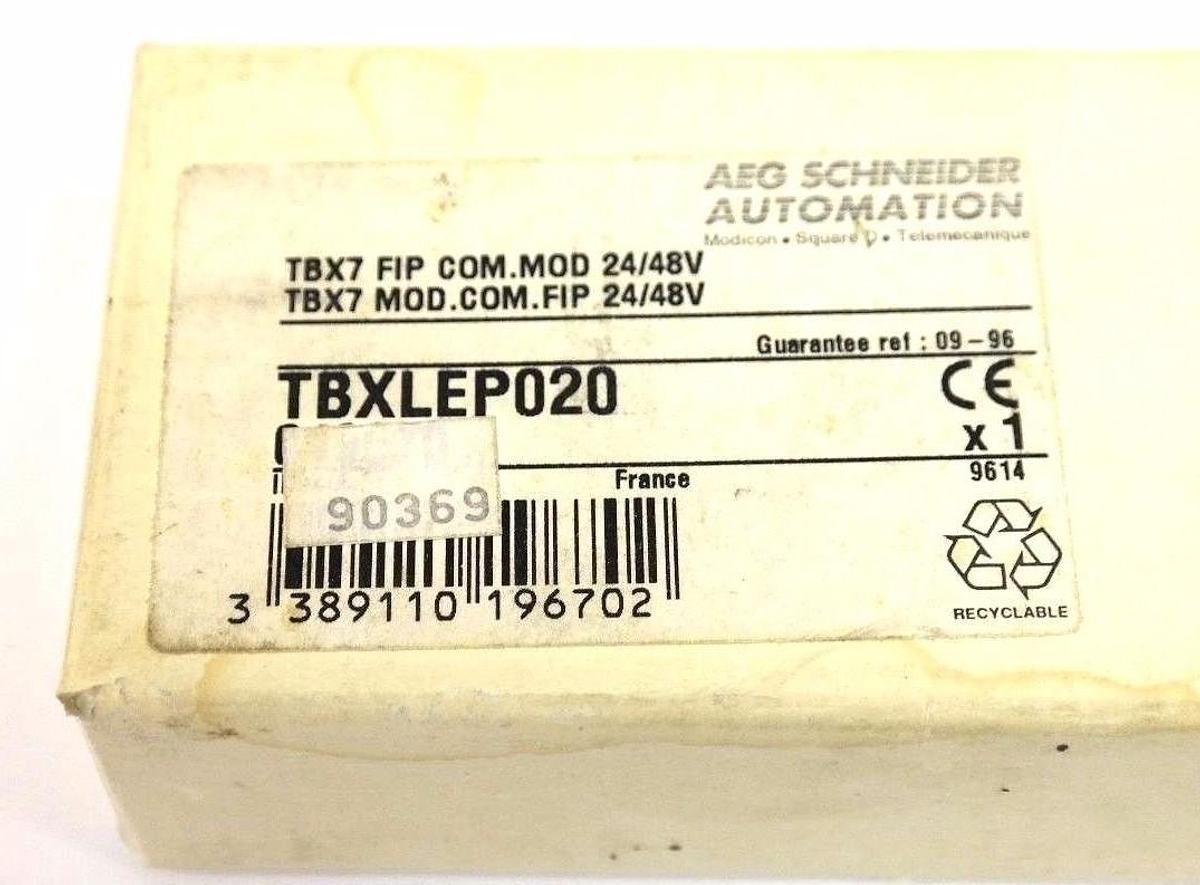 Used NIB SCHNEIDER ELECTRIC TELEMECANIQUE TBXLEP020 TBX7 MODCOM.FIP 24/48V TBX-LEP020