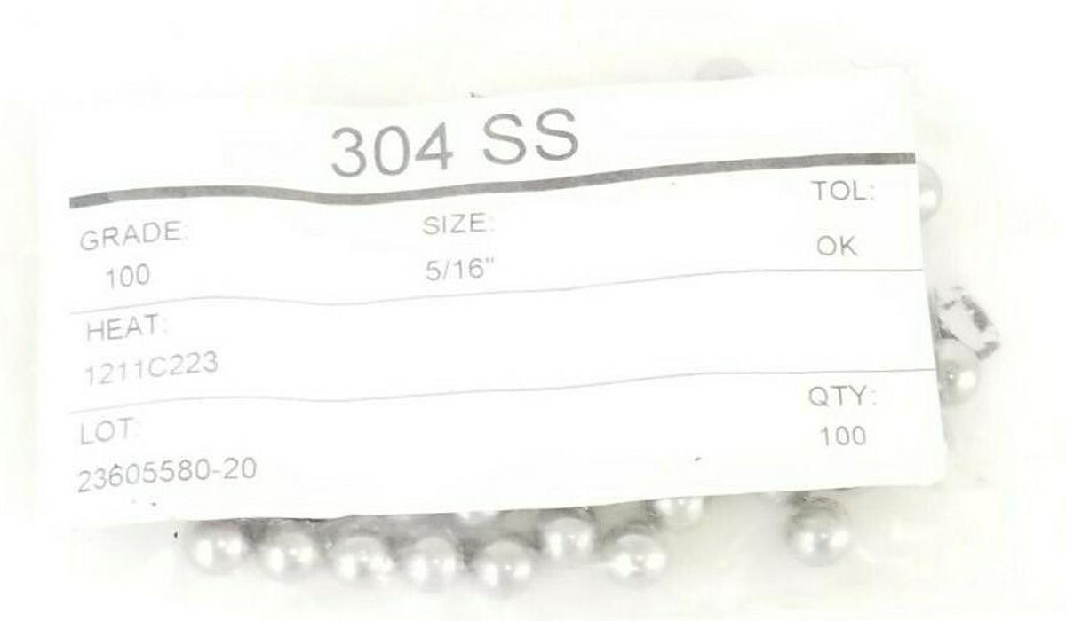 Used LOT OF 59 NEW GENERIC 304SS SIZE: 5/16'' GRADE 100 BEARING BALLS