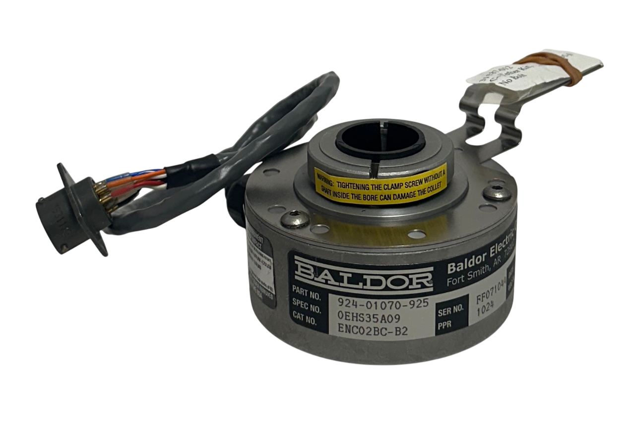 Used BALDOR 924-01070-925 / ENC02BC-B2 / 0EHS35A09 ENCODER 5-15VDC 1024PPR NSNP