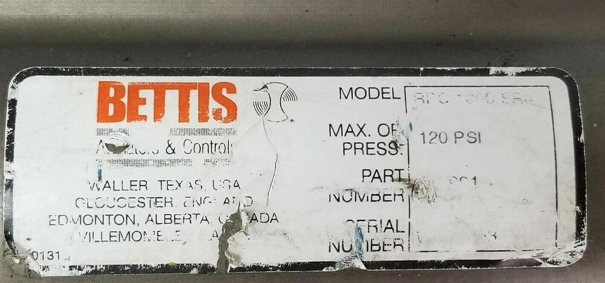 Used VRC VE700 LOW VOLT POSITIONER W/ BETTIS RPO-1000 SR4 ACTUATOR 120PSI 2'' IN.