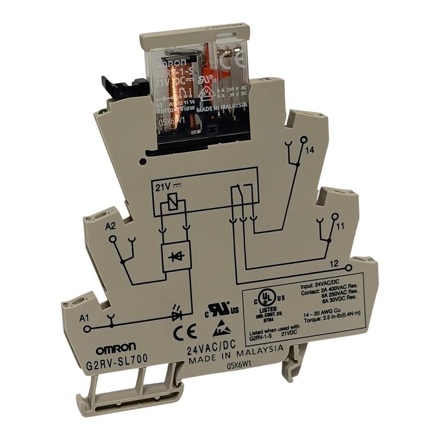 Used Omron G2RV-SL700 24VAC/DC Slim IO Relay Lot of 3 - New Surplus