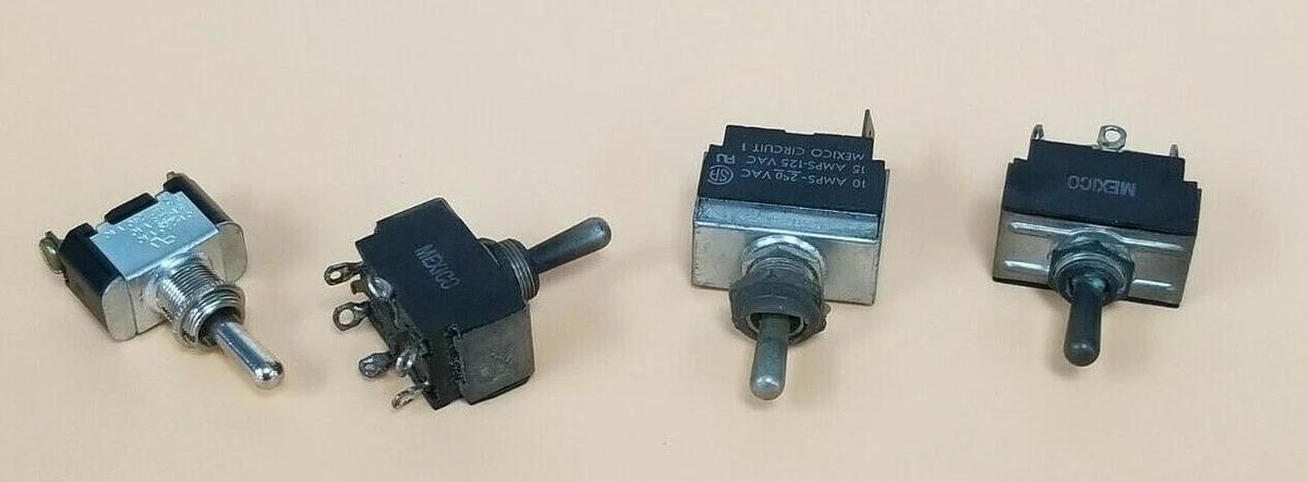 Used LOT OF 4 ASSORTED CARLING TOGGLE SWITCHES