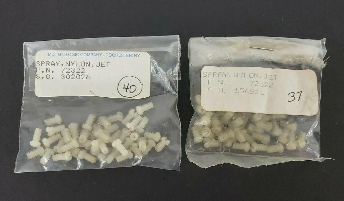 Used LOT OF 77 NEW MDT BIOLOGIC 72322 NYLON JET SPRAYS