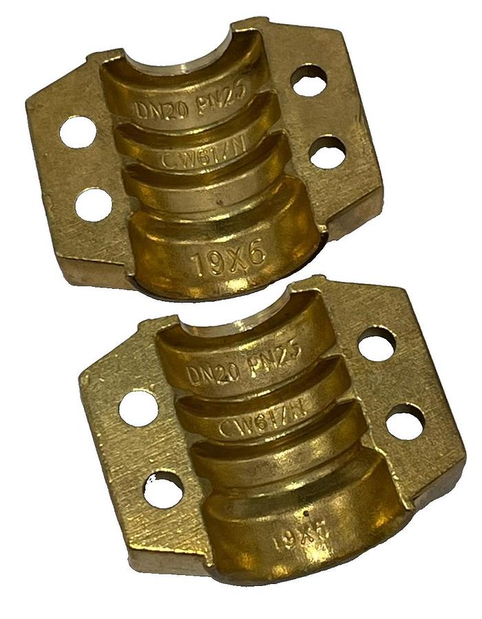 Used LOT OF 4: LMC EN 14420-3 Safety Clamp Set DN20 PN25 19X6mm Brass CW617N DIN 2817