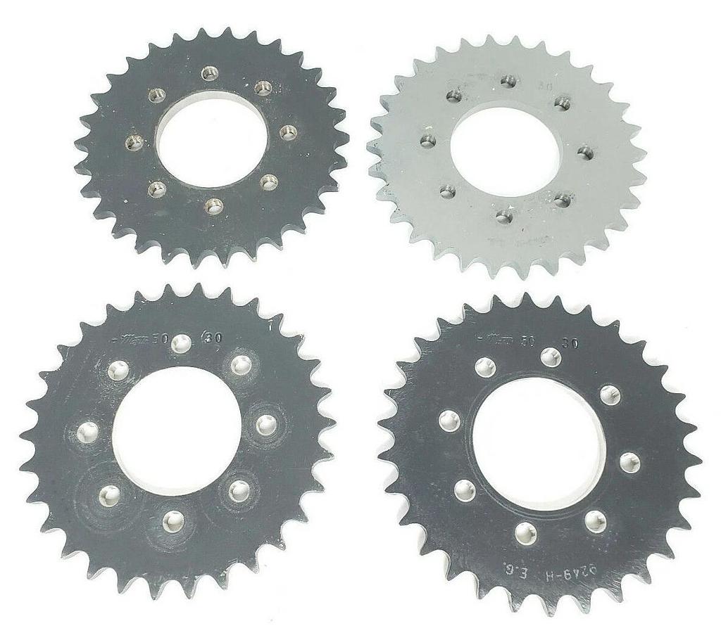 Used LOT OF 4 MARTIN 50-30 ROLLER CHAIN SPROCKETS 2-1/2" BORE, 30TEETH, E.G. # 9249-H