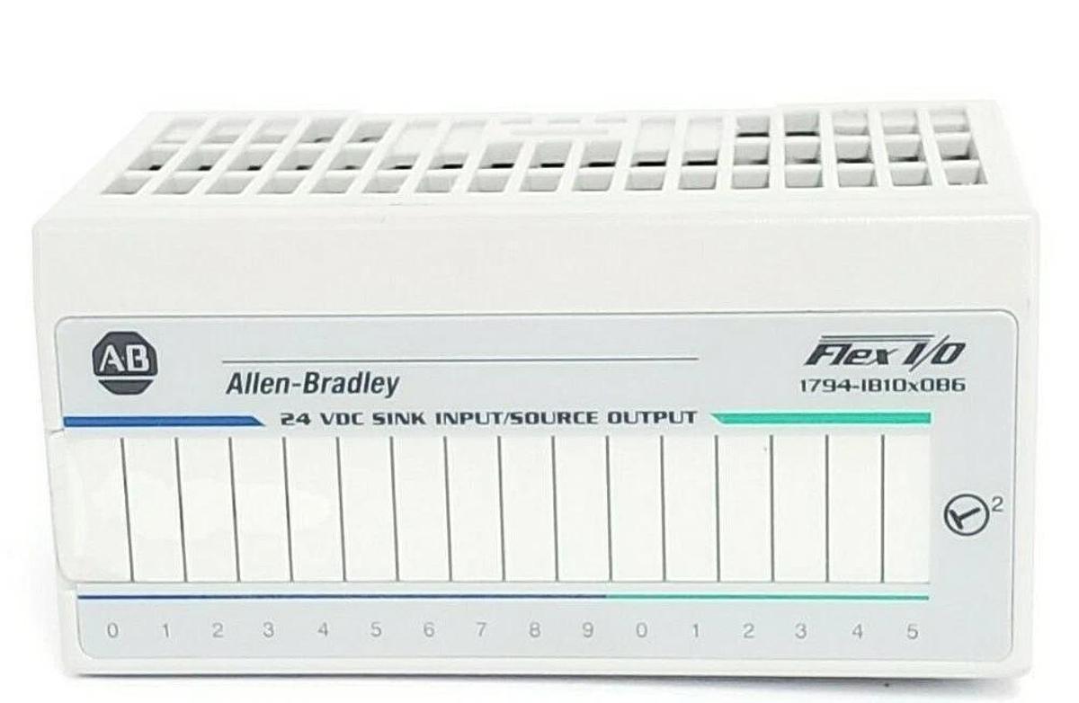 Used ALLEN BRADLEY 1794-IB10XOB6 FLEX I/O 24 VDC SINK INPUT/SOURCE OUTPUT SER. A