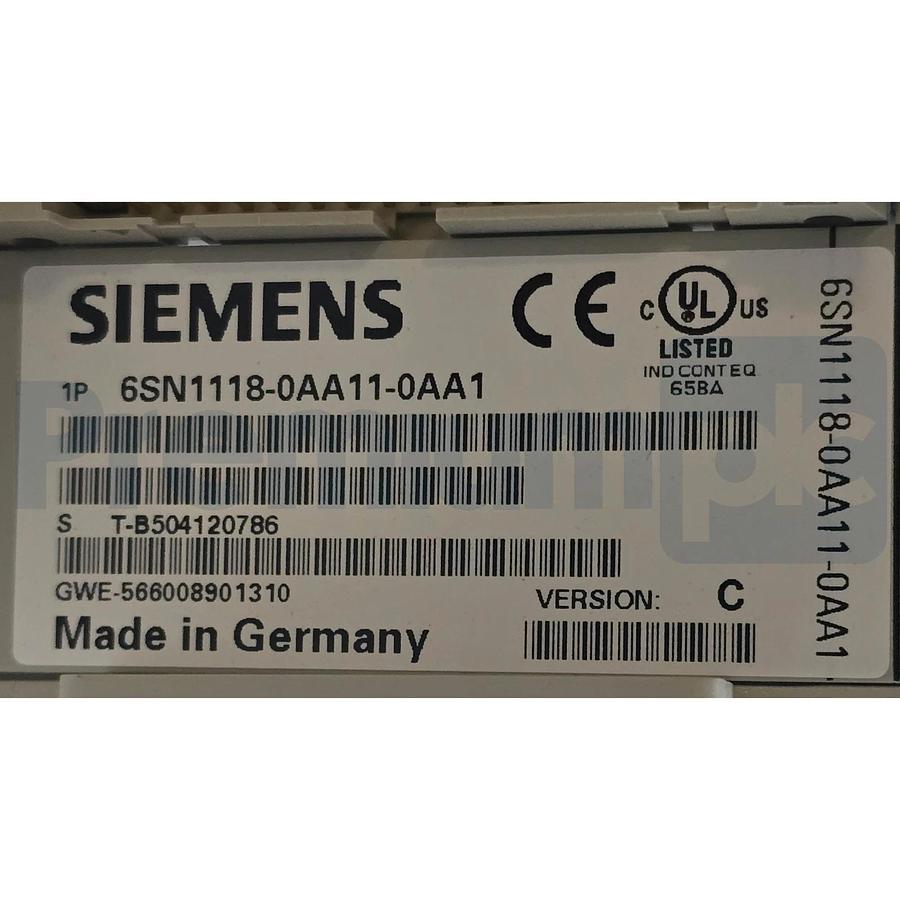 Siemens 6SN1118-0AA11-0AA1 SIMODRIVE 611 Standard Control Unit 1-Axis Ver. C NEW