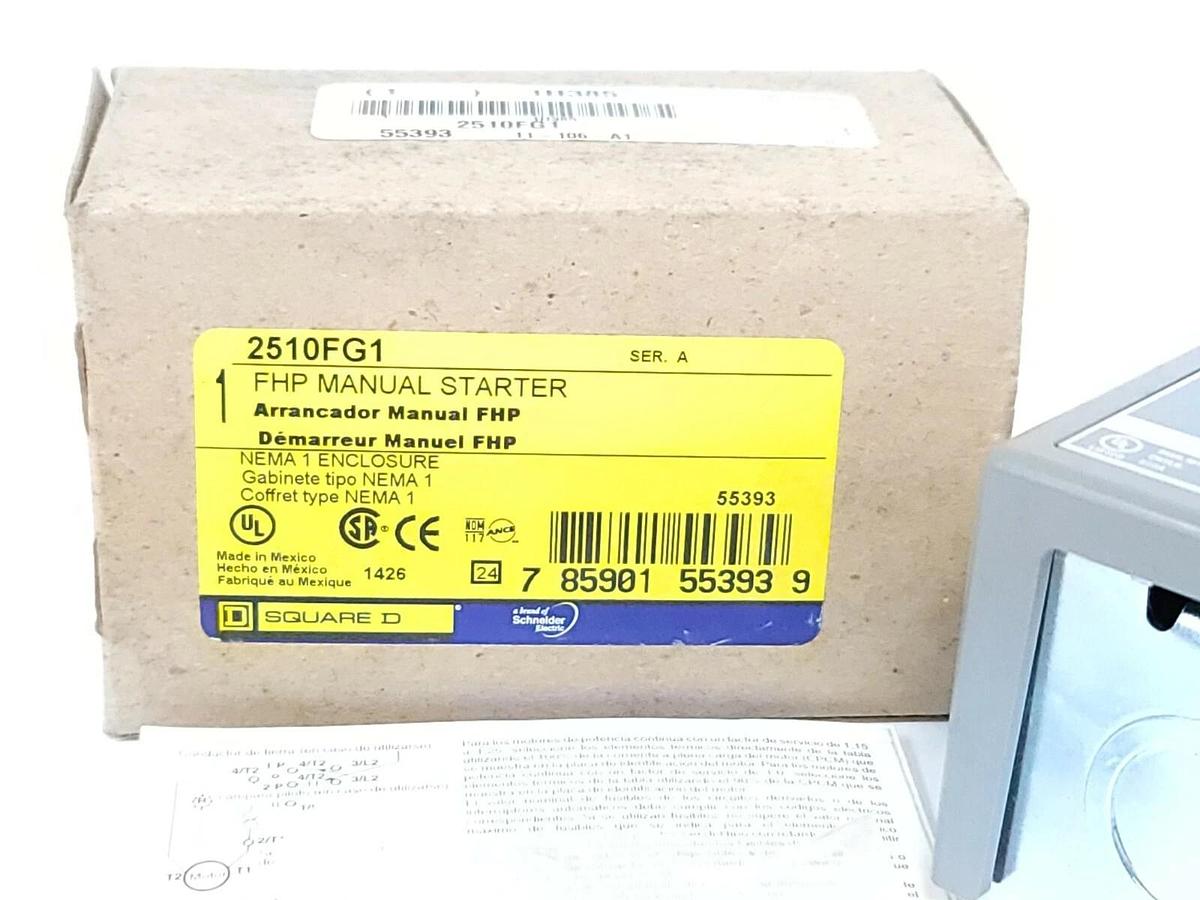Used NIB SQUARE D 2510FG1 FHP MANUAL STARTER SER. A