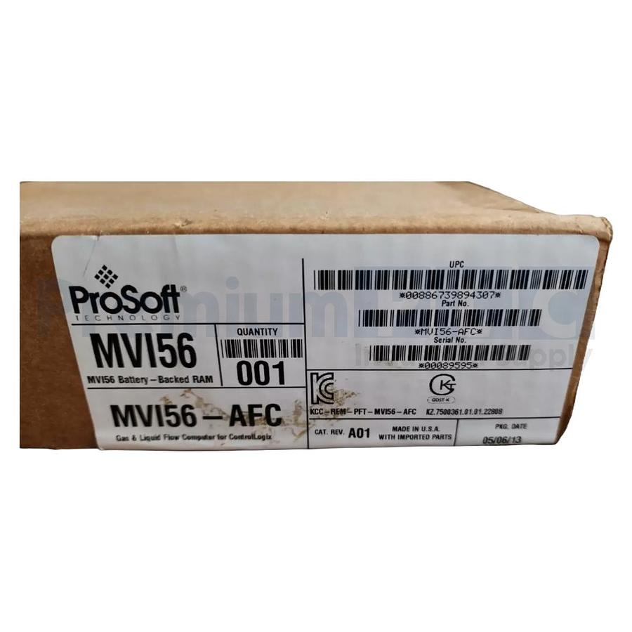 Used PROSOFT A-B MVI56-AFC LOGIC GAS & LIQUID FLOW MEASURMENT COMPUTER MODULE NSMP