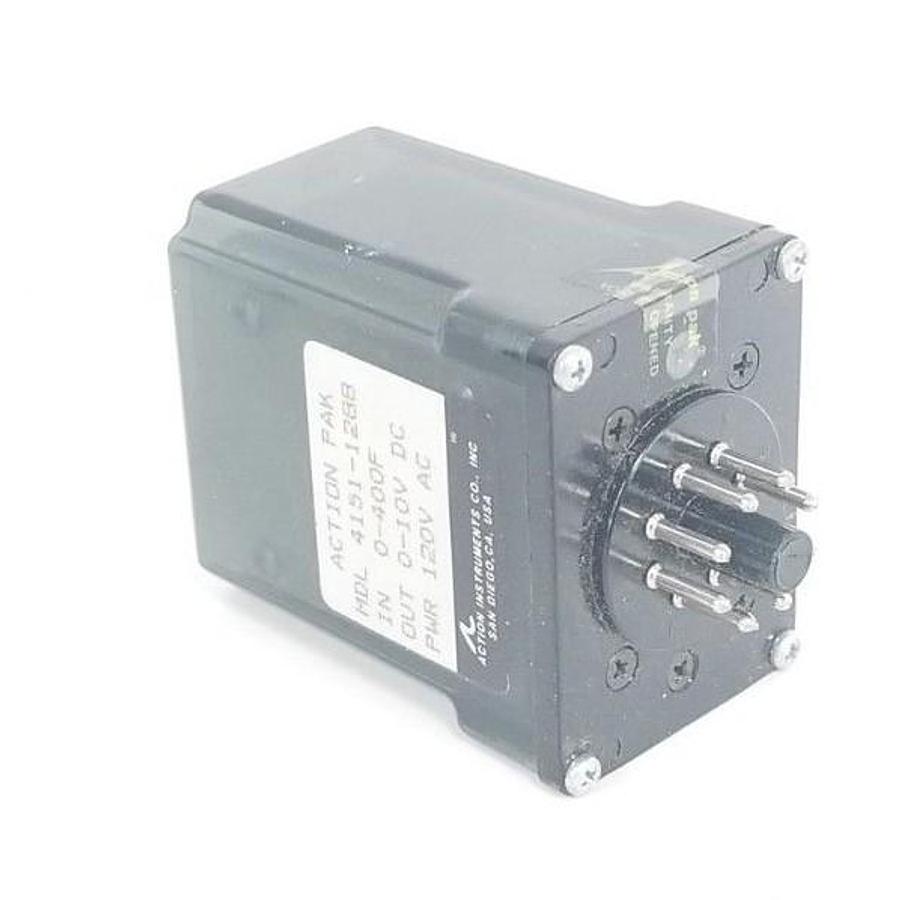 Used ACTION PAK MDL 4151-1288 RELAY 0-400F, 0-10V DC, 120V AC