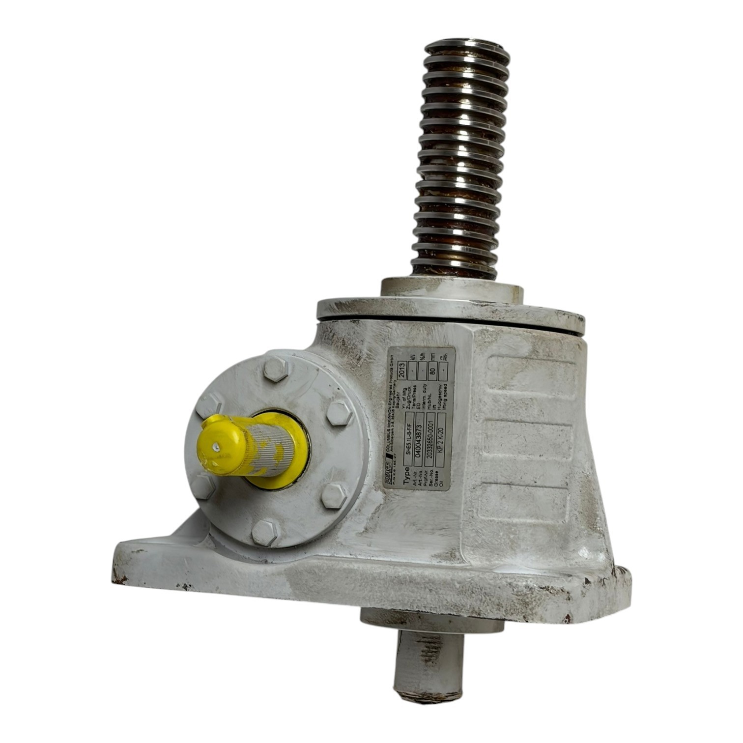 Used Pfaff SHE5.1L-B-F/F SHE Series Worm Gear Screw Jack 80mm 040043873 NEW