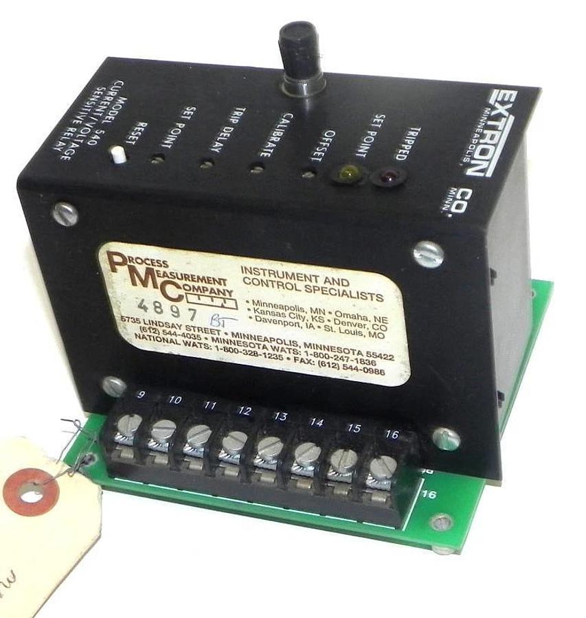 Used EXTRON MODEL 540 CURRENT/VOLTAGE SENSITIVE RELAY 540-41122, 115VAC