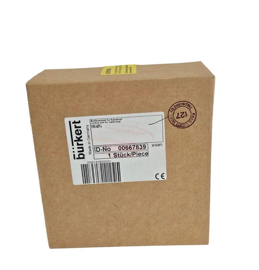 Used NIB BURKERT 8605 CONTROL UNIT FOR CABLE PLUG ID-NO: 00667839