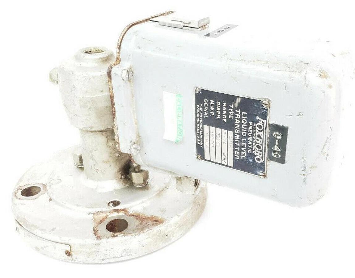 Used FOXBORO 13FEA PNEUMATIC LIQUID LEVEL TRANSMITTER 0-30IN. H2O, 150PSI MWP, 316SS