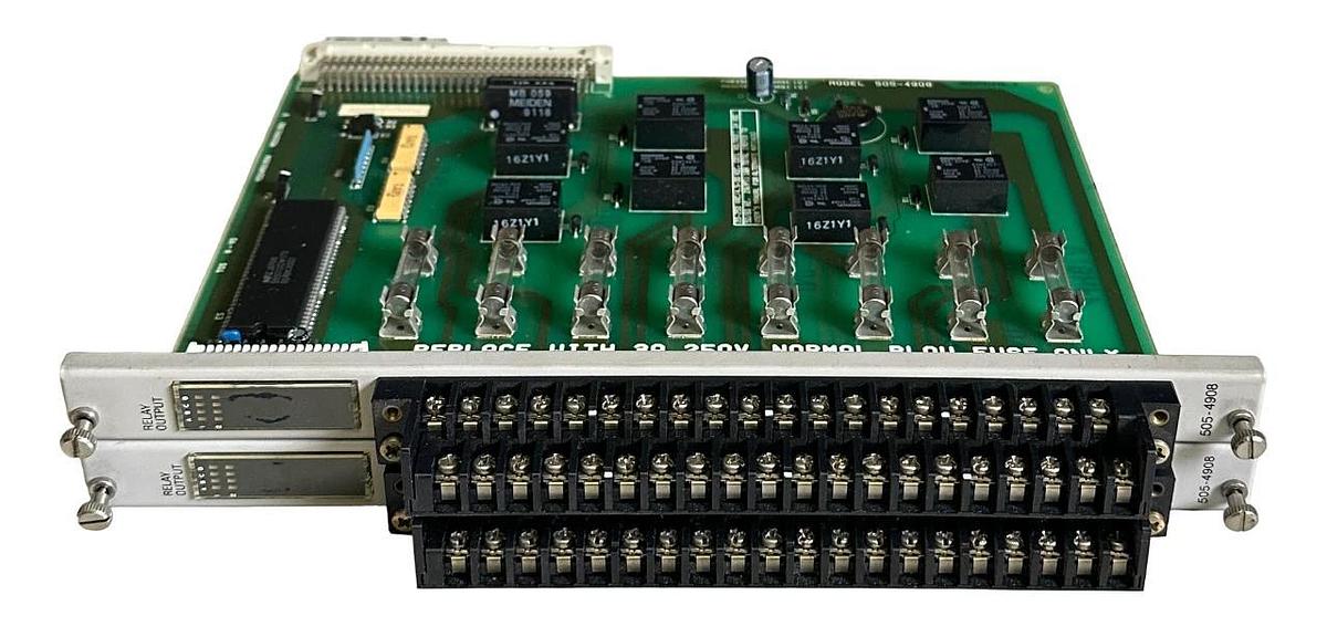 Used 2 SIEMENS TEXAS INSTRUMENTS 505-4908 / 5054908 8-PT 505 RELAY OUTPUT MODULE