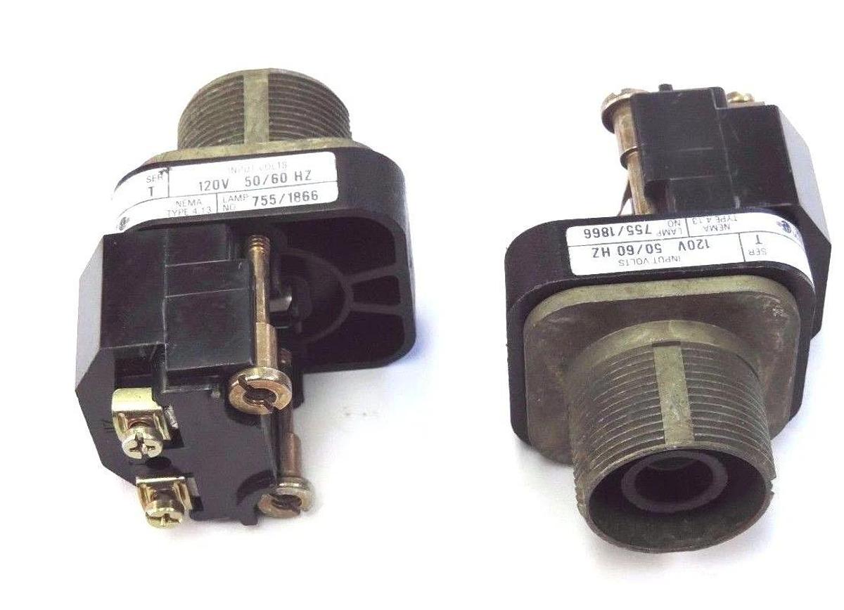 Used LOT OF 2 ALLEN BRADLEY 800T-P16 PILOT LIGHTS 800TP16 SER. T W/ 40171-002-01 120V