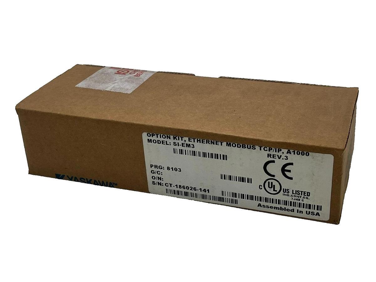 Used YASKAWA SI-EM3 Modbus TCP/IP Option Card for A1000 V1000 AC Drives ENet NSFS