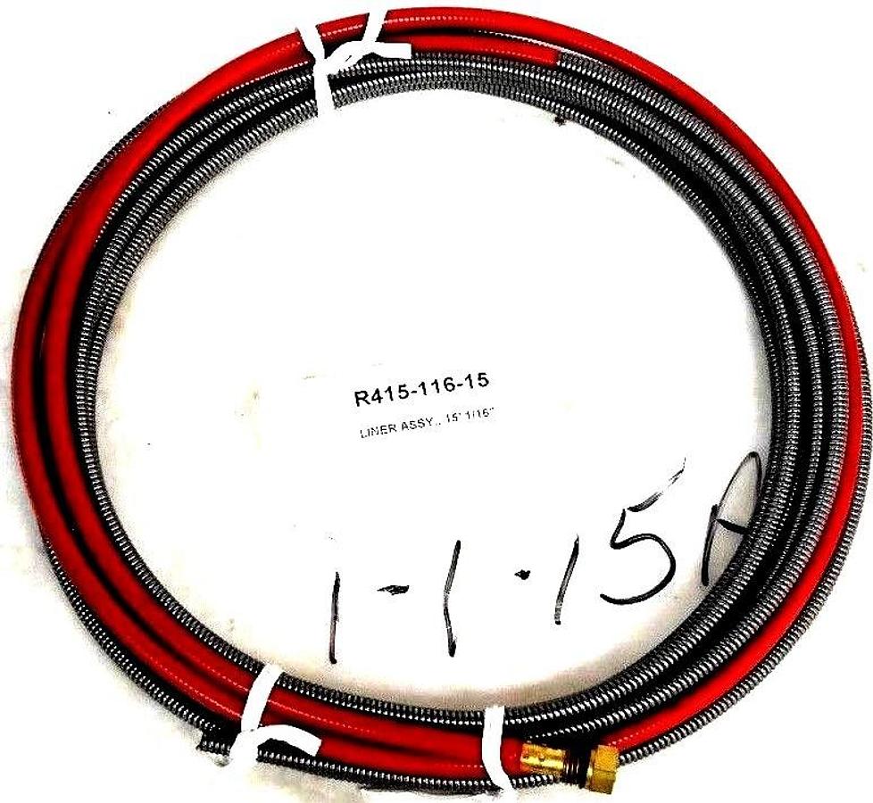 NEW TREGASKISS R415-116-15 MIG GUN LINER ASSY. 15' 1/16" R41511615