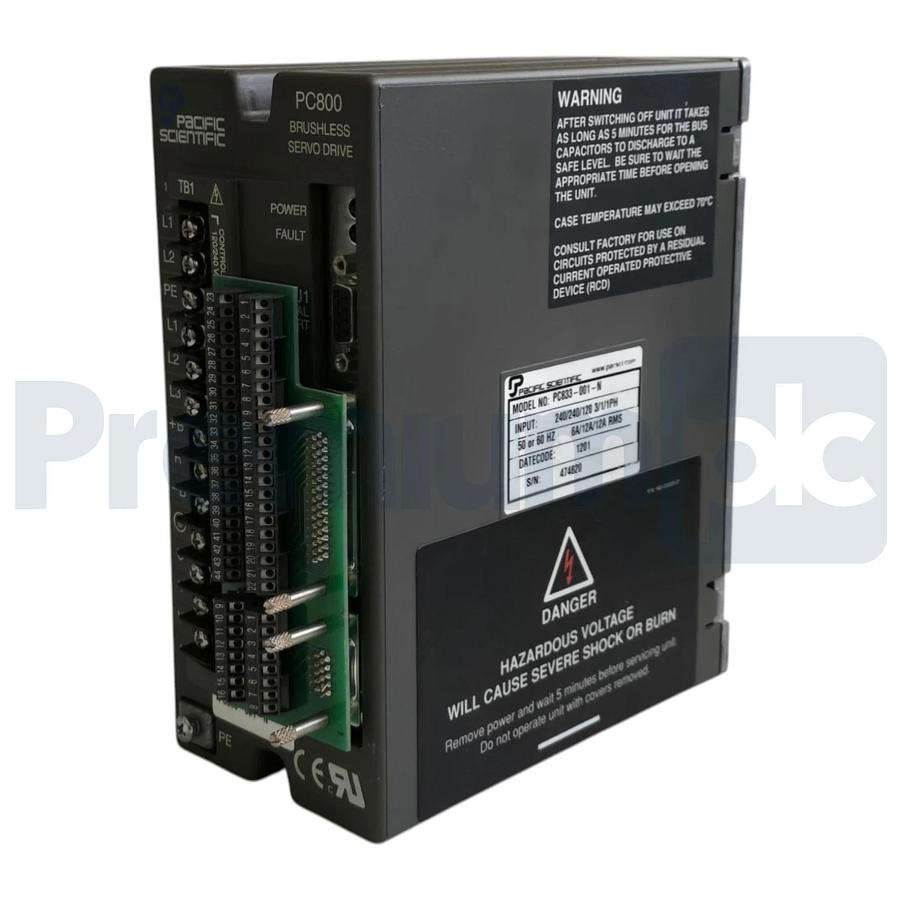 Used Pacific Scientific PC833-001-N PC800 Series Brushless Servo Drive PC833001N XLNT