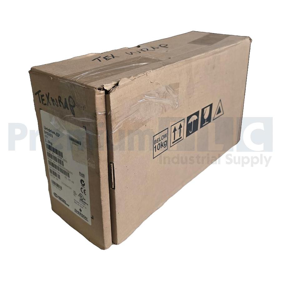 Used EMERSON CONTROL TECHNIQUES SP0203 UNIDRIVE SP 1.0HP 3098-0002 W/O KEYPAD NSMP