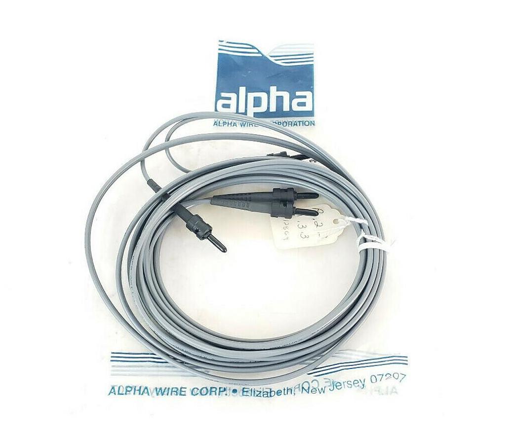 Used NEW ALPHA WIRE FCA822-4.5M ST/ST DUPLEX 4.5M FIBER OPTIC CABLE FDUPX02 OFNR