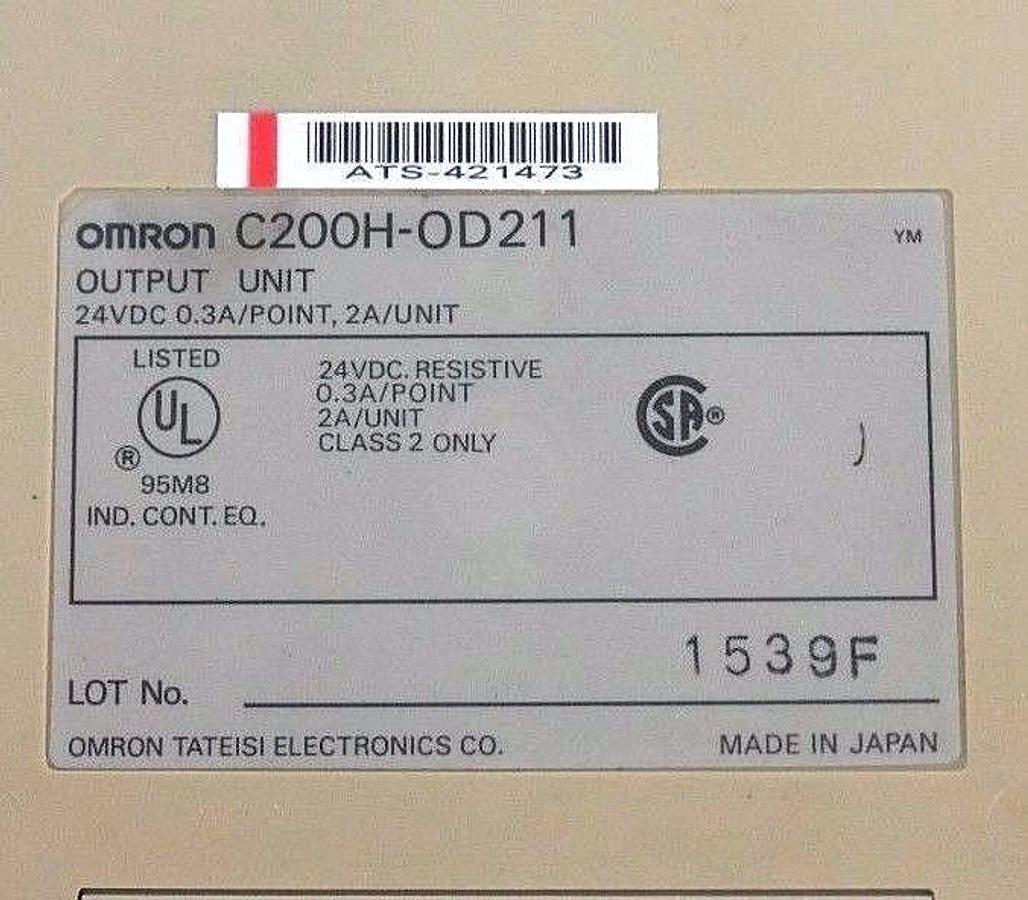Used REPAIRED OMRON C200H-OD211 OUTPUT UNIT 24VDC 0.3A 2A/UNIT - LOT OF 3