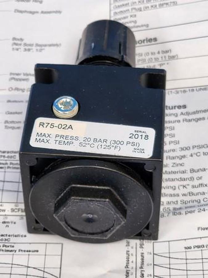 Used NEW PARKER R75-02A REGULATOR R7502A
