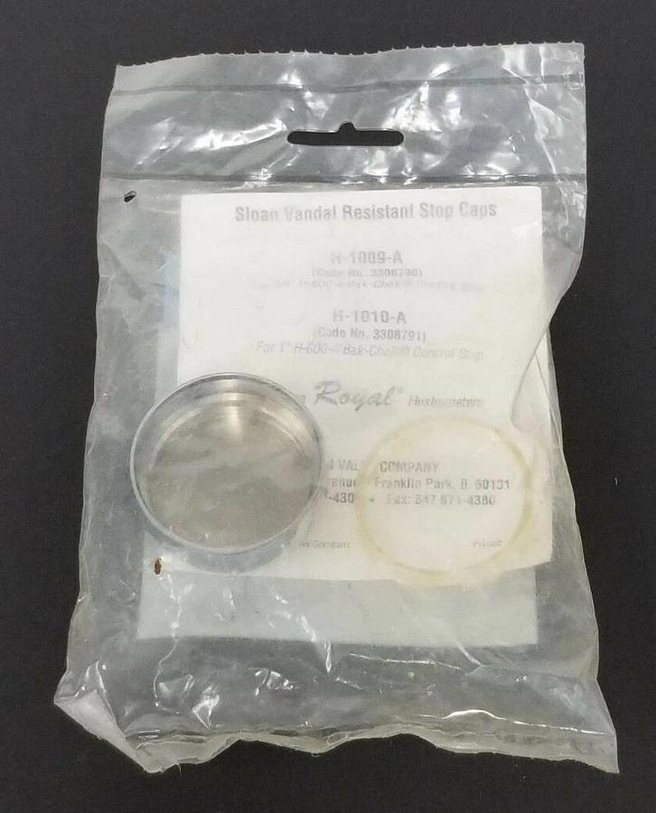 Used NEW SLOAN H-1009-A CAP H1009A, H-1010-A