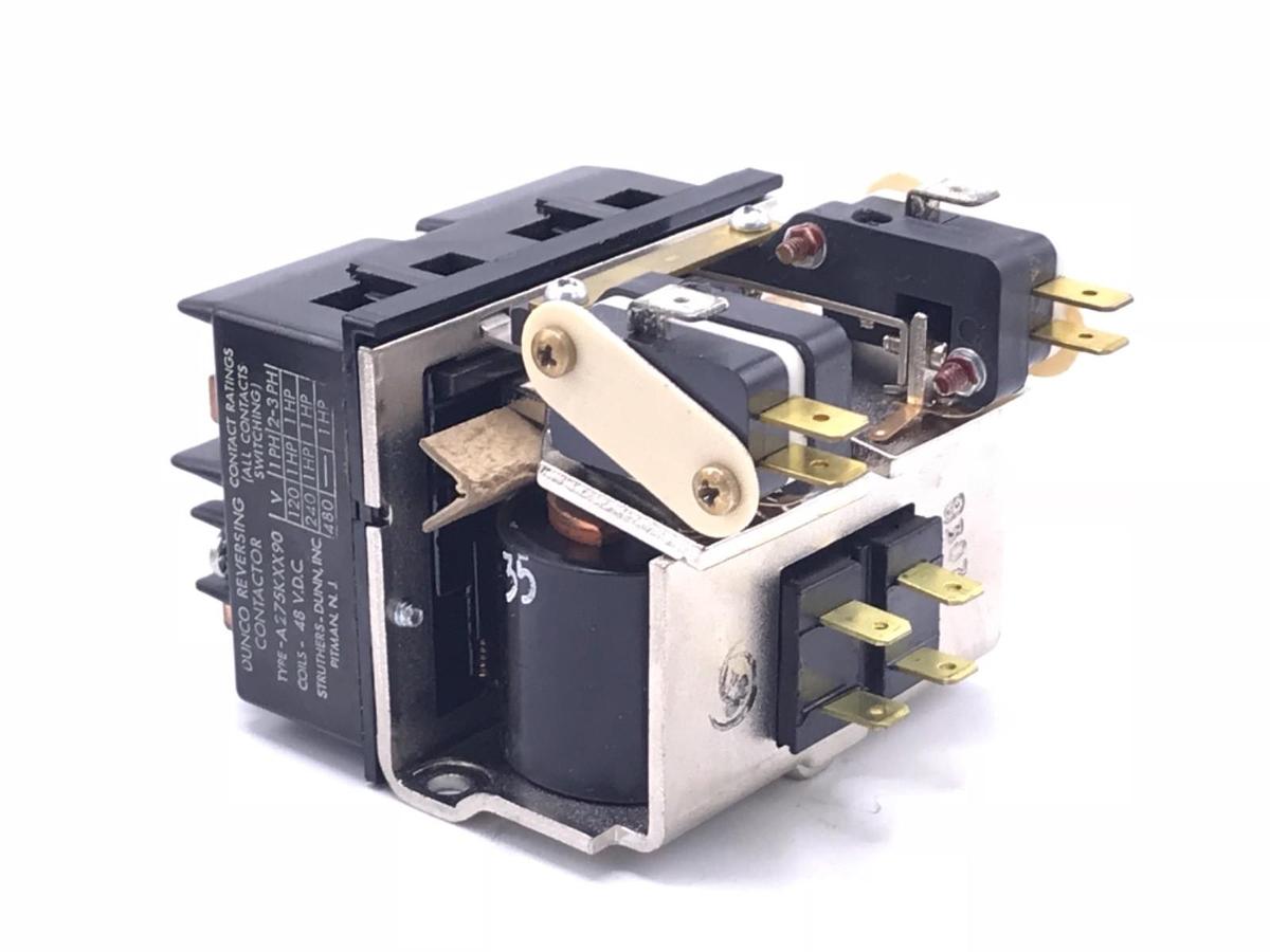 Used NIB DUNCO A275KXX90 REVERSING CONTACTOR, 48VDC COILS
